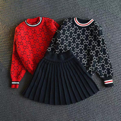 G&D children's pleated skirt set