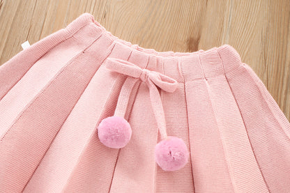 Children's set hearts Skirt + cold blouse