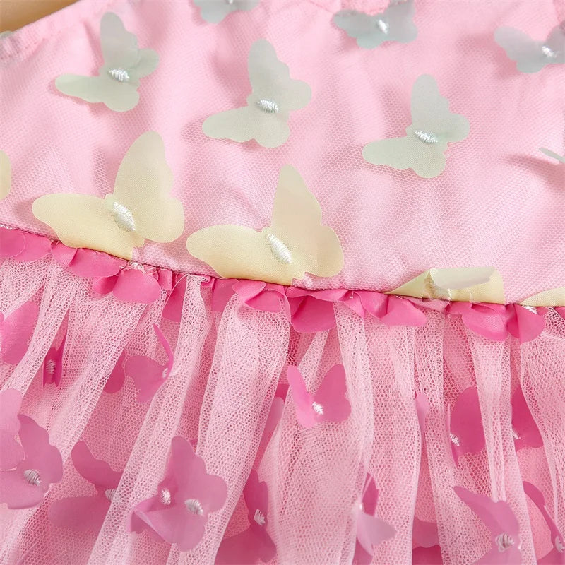 Children's Dress Little Butterflies Sleeves