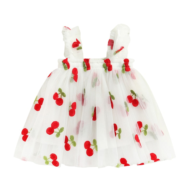 Printed tulle children's dress