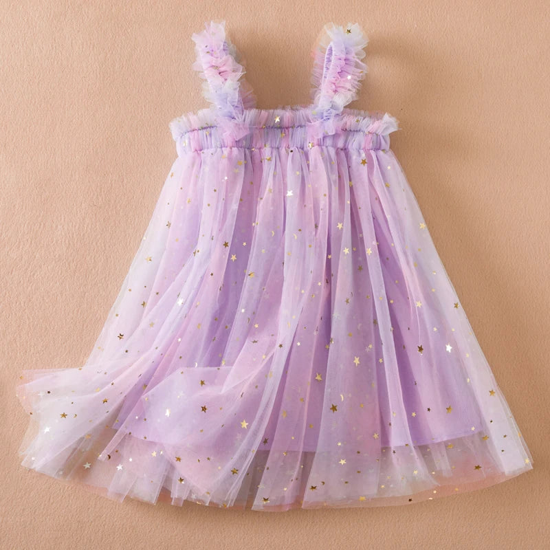 Starry Colorful Tulle Children's Dress