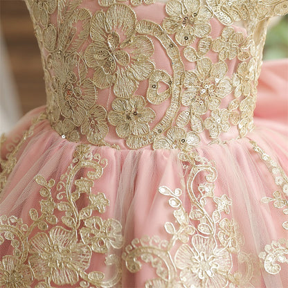 Party dress with lace and bow