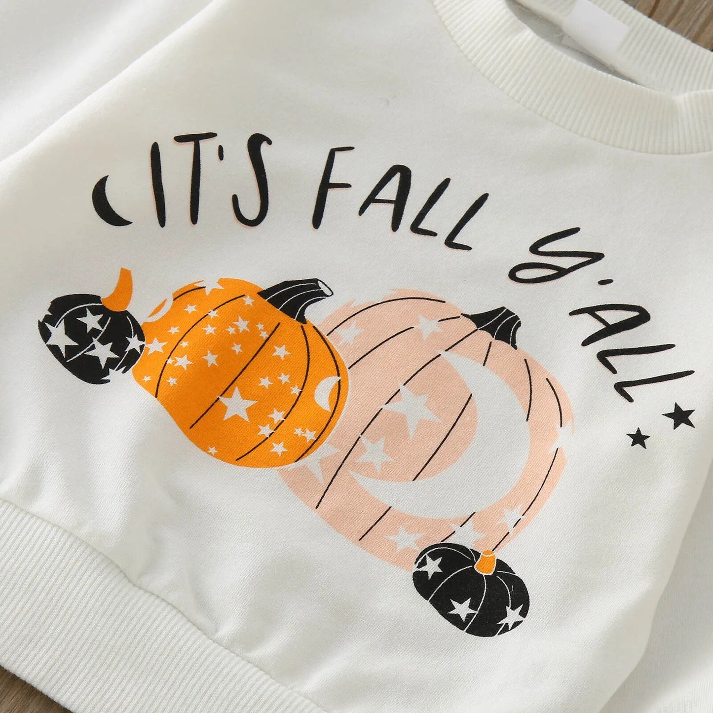 Halloween Clothes Sets Fall Winter Long Sleeve Tops Pumpkin Flare Pants