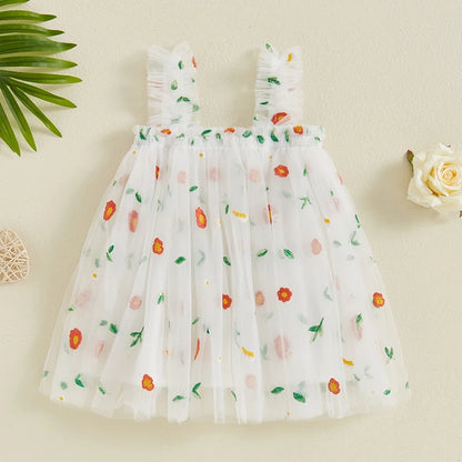 Children's Dress Tulle Flowers