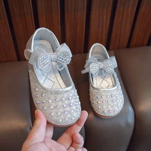 Children's Shiny Bow Shoes