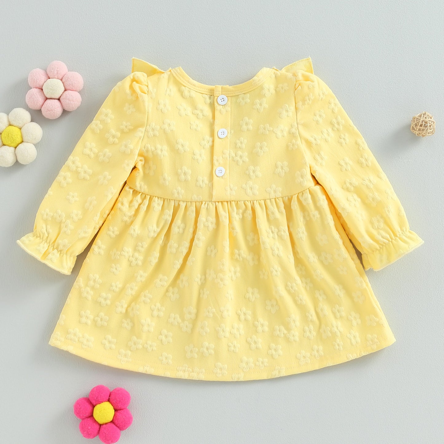 Children's yellow dress with bow