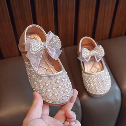 Children's Shiny Bow Shoes