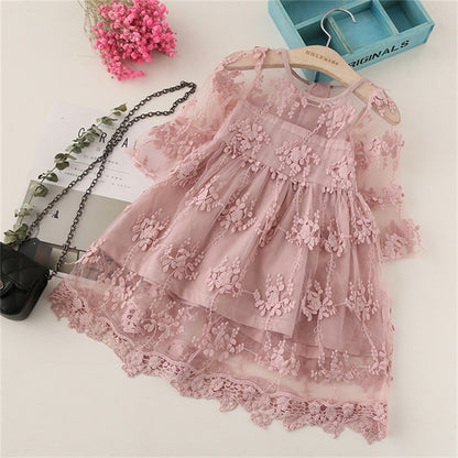 Children's Lace and Flower Dress