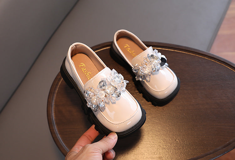 Women's children's shoes with rhinestone soles