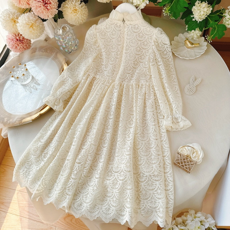 Children's vintage dress with pearls