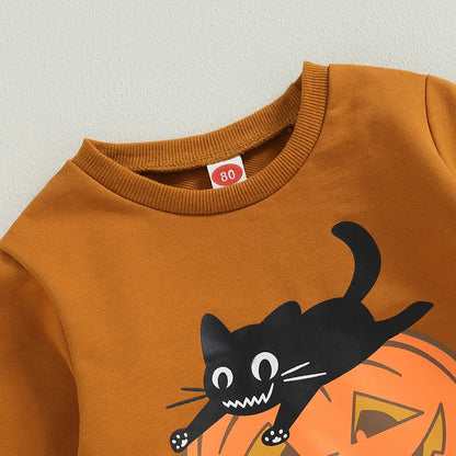 Halloween Set Pumpkin Black Cat