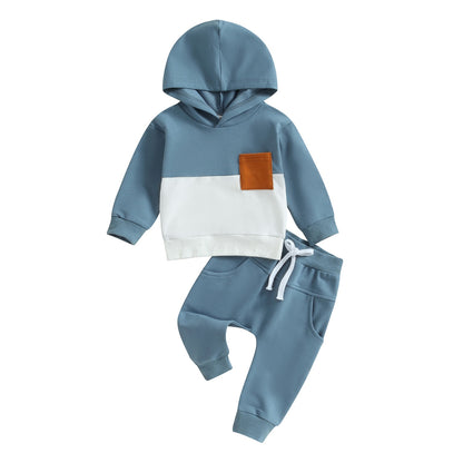 Children's set with hood and pocket