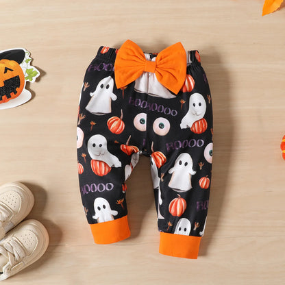 Halloween Set Cotton Long Sleeve Pumpkin Ghost