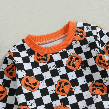 Pumpkin plaid children's set