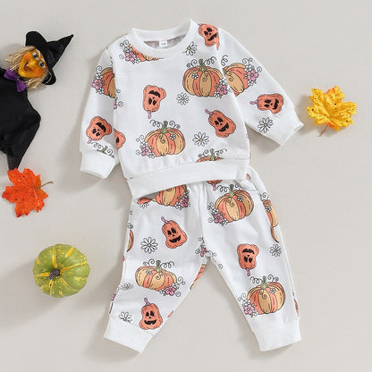 Halloween Sets Long Floral Pumpkin