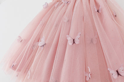 Children's tulle dress with little butterflies