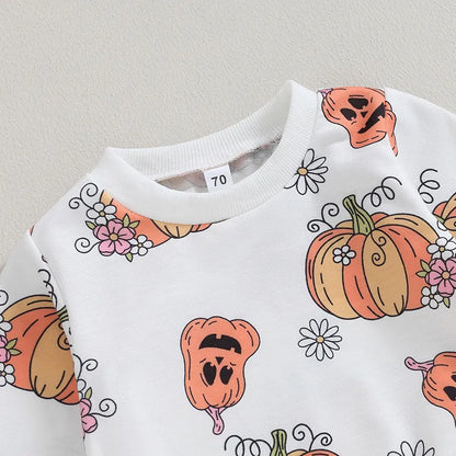 Halloween Sets Long Floral Pumpkin