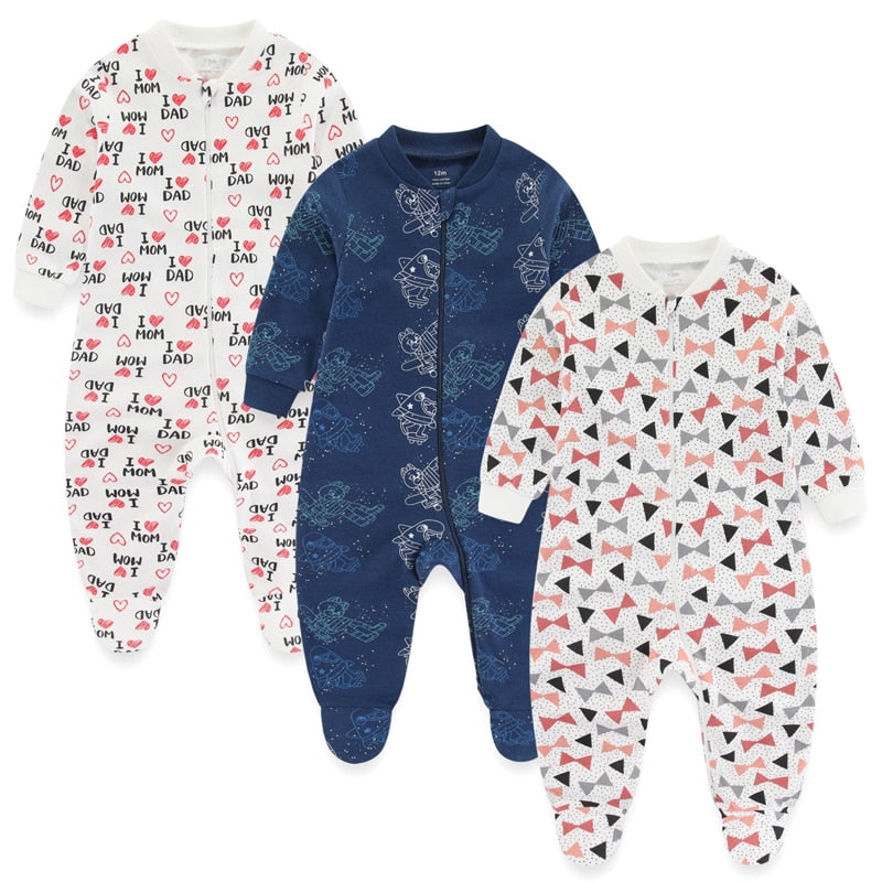 Kit 3 Printed Baby Boy Jumpsuit