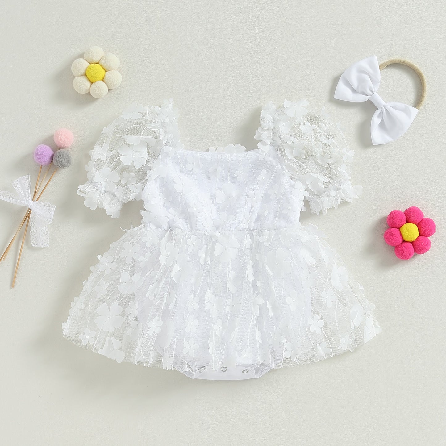 Children's flower dress + headband