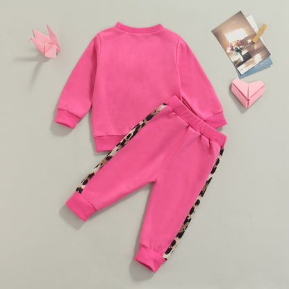 Pink children's set with heart