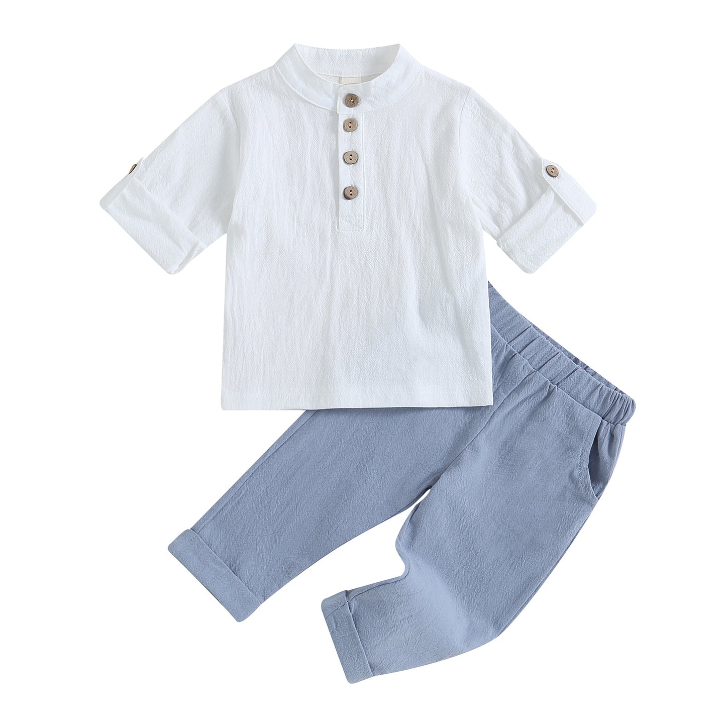 Children's set for boys with button up shirt