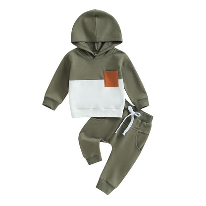 Children's set with hood and pocket