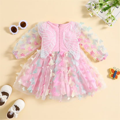 Butterfly long sleeve Baby Dress