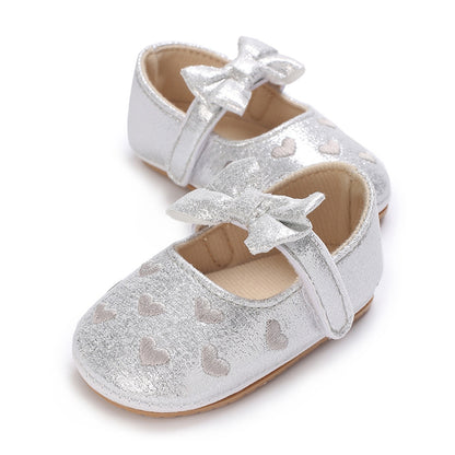 Children's bow and heart shoes