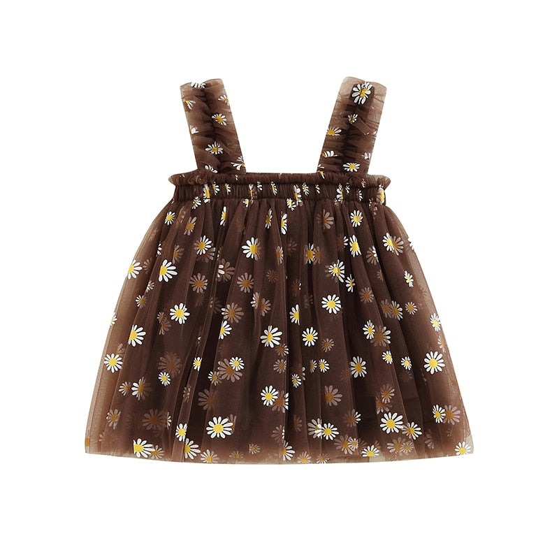 Printed tulle children's dress