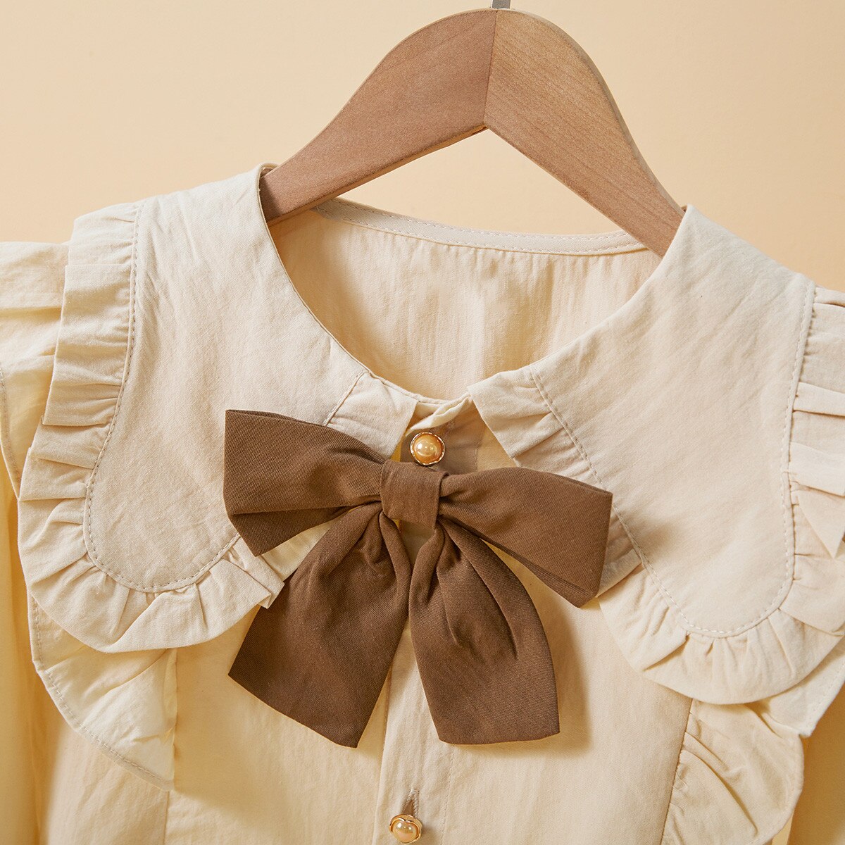 Children's set with brown bow