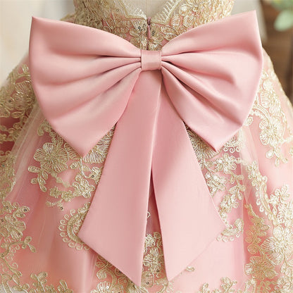 Party dress with lace and bow