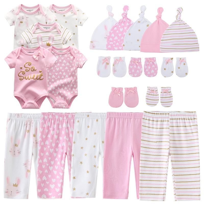 Kit 20 pieces prints for baby girl