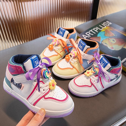 Children's sneakers with lollipop