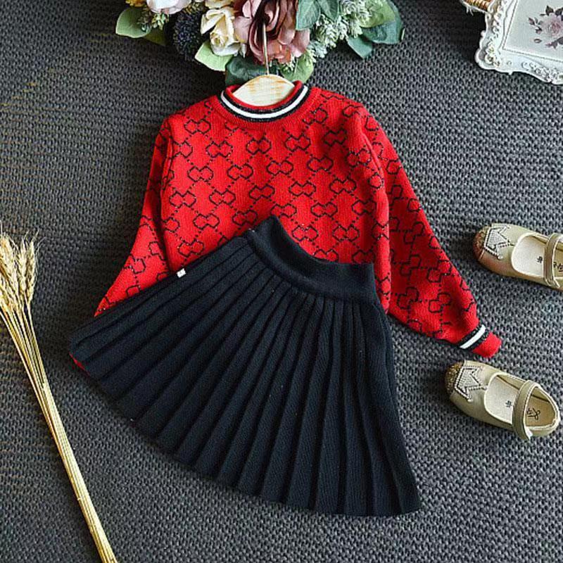 G&D children's pleated skirt set