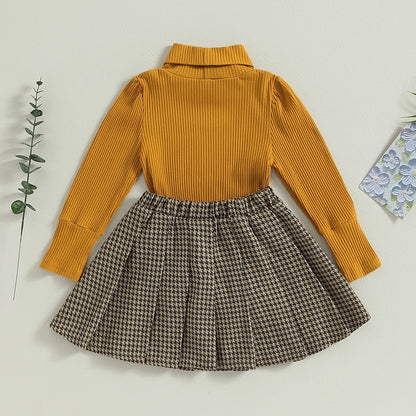 Children's set with pleated skirt