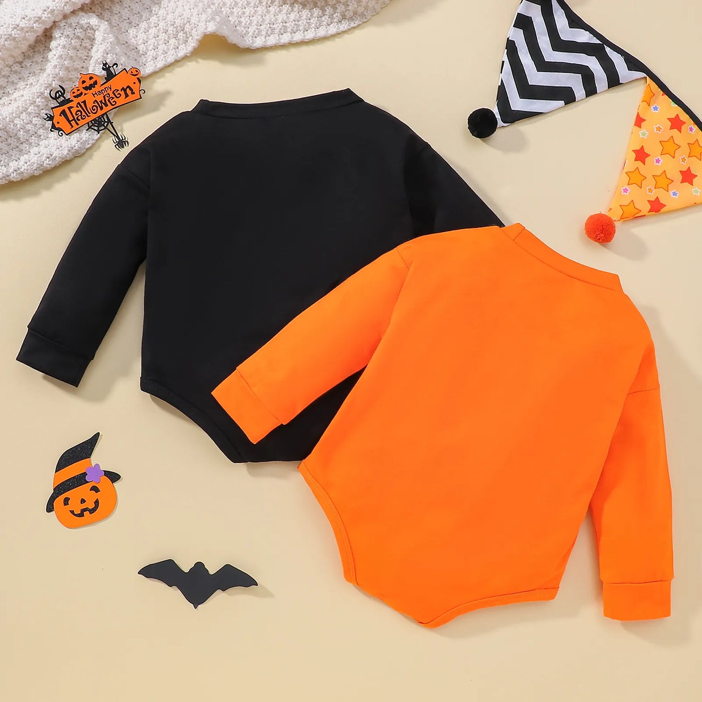 Halloween  Rompers Cotton Pumpkin Long Sleeve