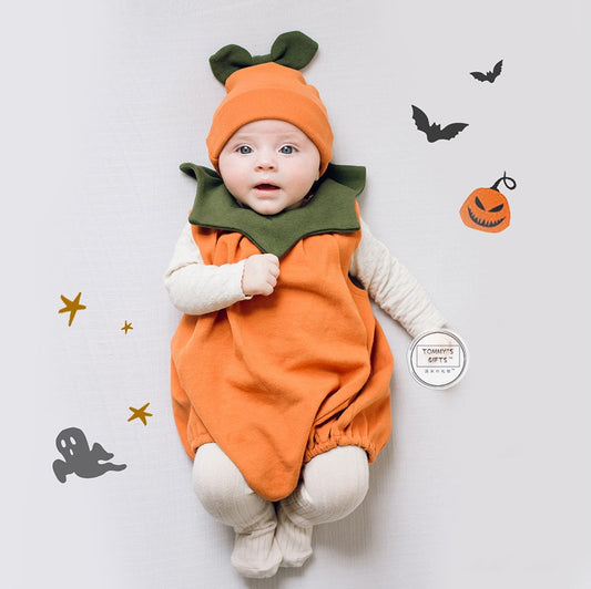 Pumpkin Baby Girls Bodysuit Cotton Sleeveless Patchwork