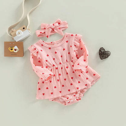 Children's bodysuit + heart hadband