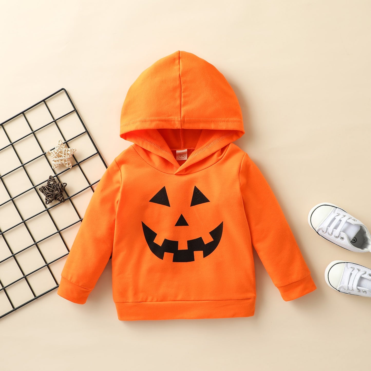 Hoodies Cotton Long Sleeve Pumpkin Hooded Toddler