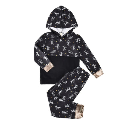 Children's Set with Hood Prints Halloween