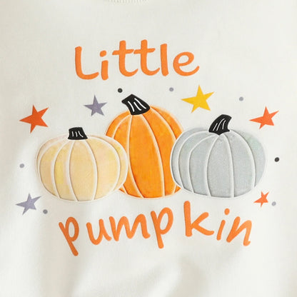 Halloween Long Sleeve Pumpkins Prints Tops Pants 2PCS