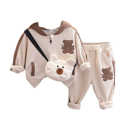 Children's set with bear bag