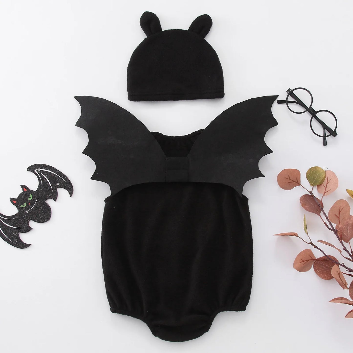 Rompers Sets Halloween Costumes Bat Cosplay Soft Fleece