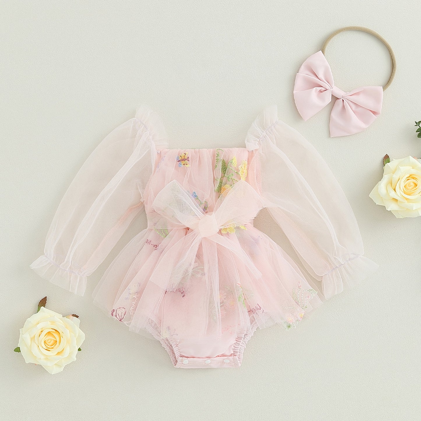 Delicate tulle children's body dress + headband