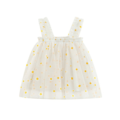 Printed tulle children's dress