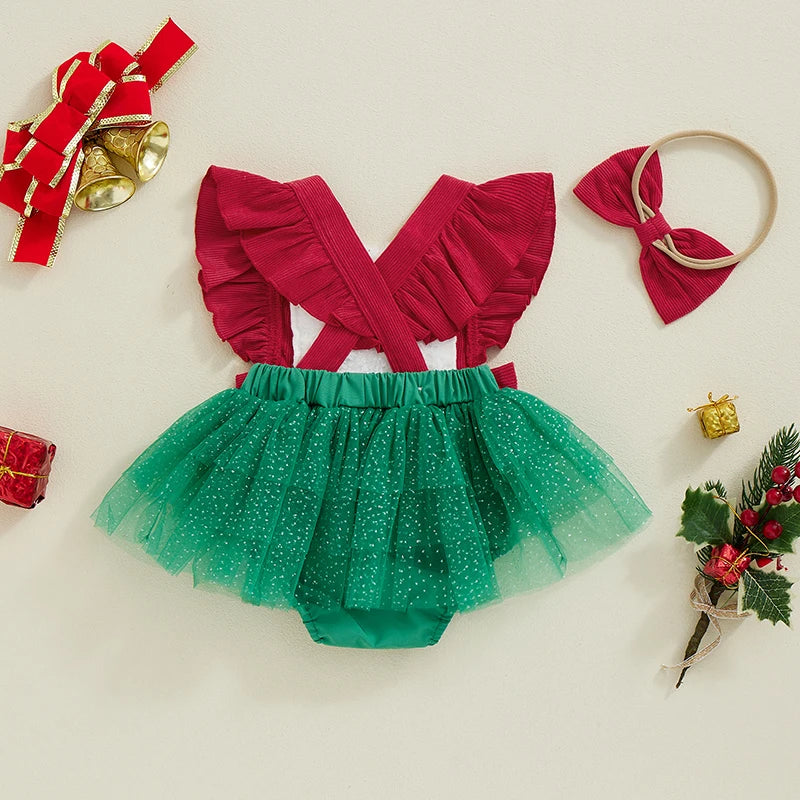 Infant Female Christmas Bows Bodysuit