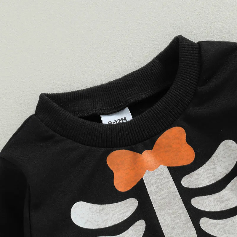 Halloween Sweatshirt Glow in Dark Skeleton