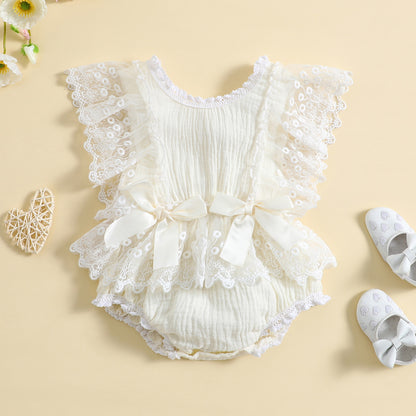 Floral Lace Bodysuit for baby