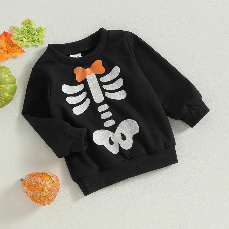 Halloween Sweatshirt Glow in Dark Skeleton