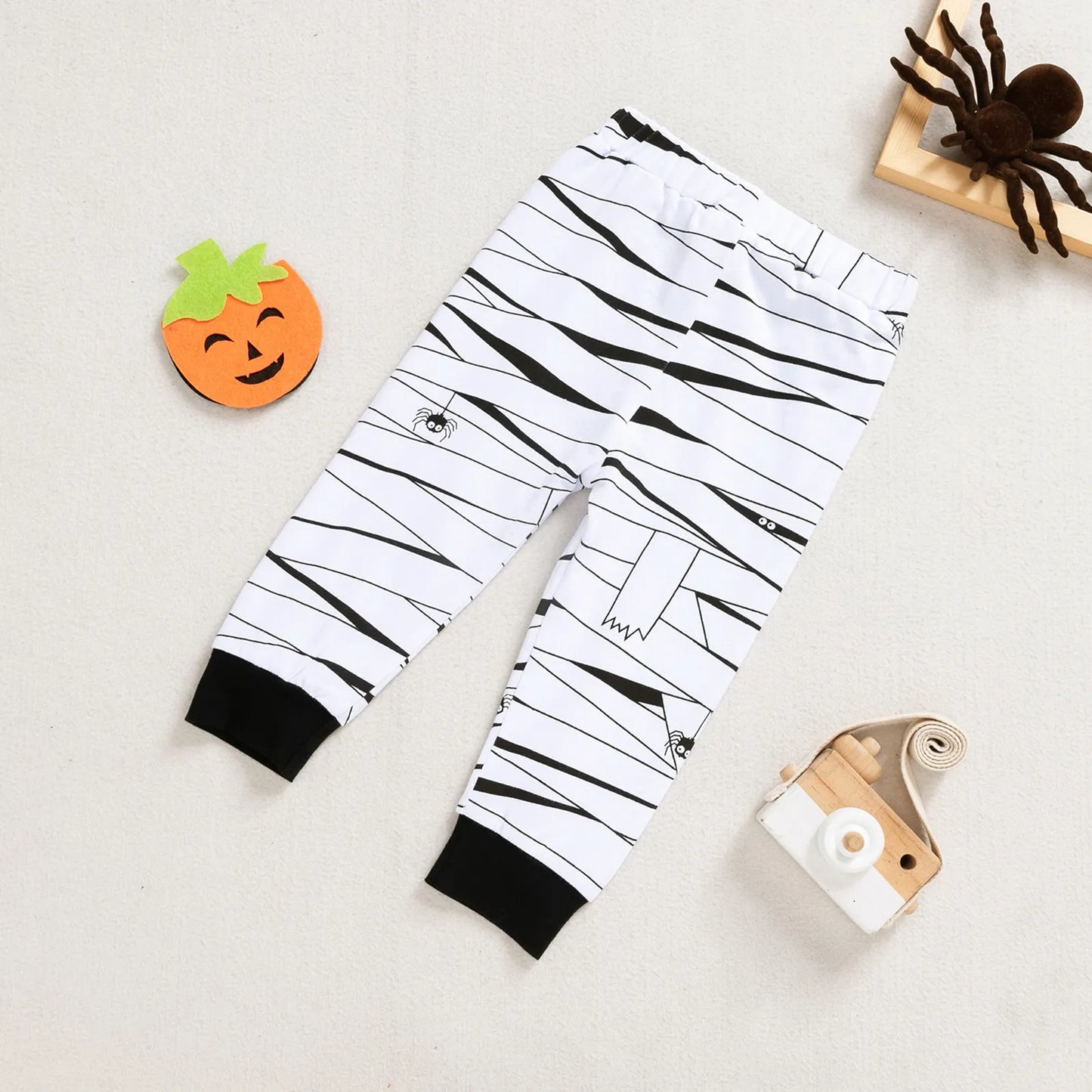 Halloween Clothes Outfits Cute Mummy Long Sleeves Tops+Pants Sets Halloween